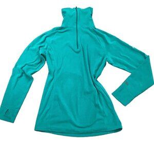 Burton Dryride 1/4 Zip Fleece Top Snowboard Ski Winter Women Sz S Teal 205E